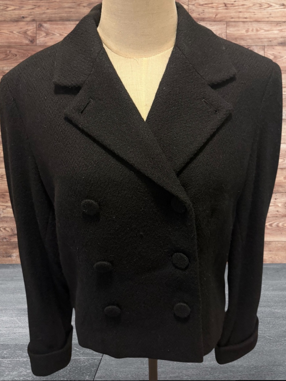 Classic Black Double-Breasted Women's Ralph Lauren Blazer